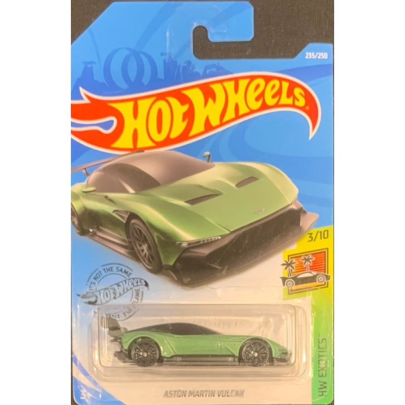 HOT WHEELS - ASTON MARTIN VULCAN VERDE DE 2018 3/10 COM BLISTER NORMAL