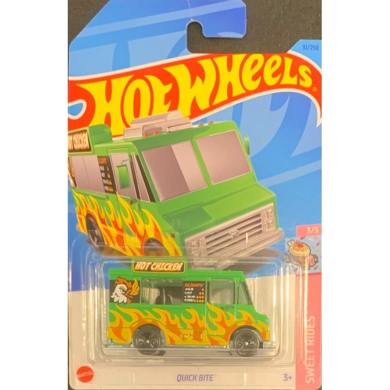 HOT WHEELS - QUICK BITE VERDE DE 2021 3/5 COM BLISTER NORMAL