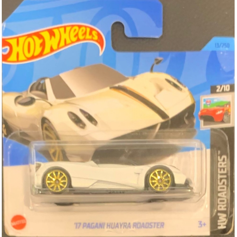 HOT WHEELS - ´17 PAGANI HUAYRA ROADSTER BRANCO DE 2021 2/10 COM BLISTER PEQUENO