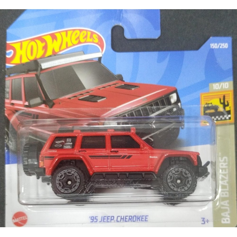 HOT WHEELS 95 JEEP CHEROKEE 10/10 2021 VERMELHO EMBALAGEM PEQUENA