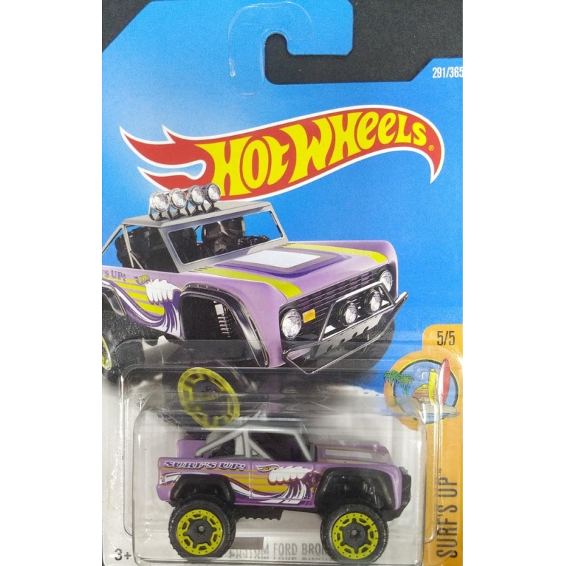 HOT WHEELS CUSTOM FORD BRONCO ROXO 5/5 SURF UP 2015 BLISTE NORMAL