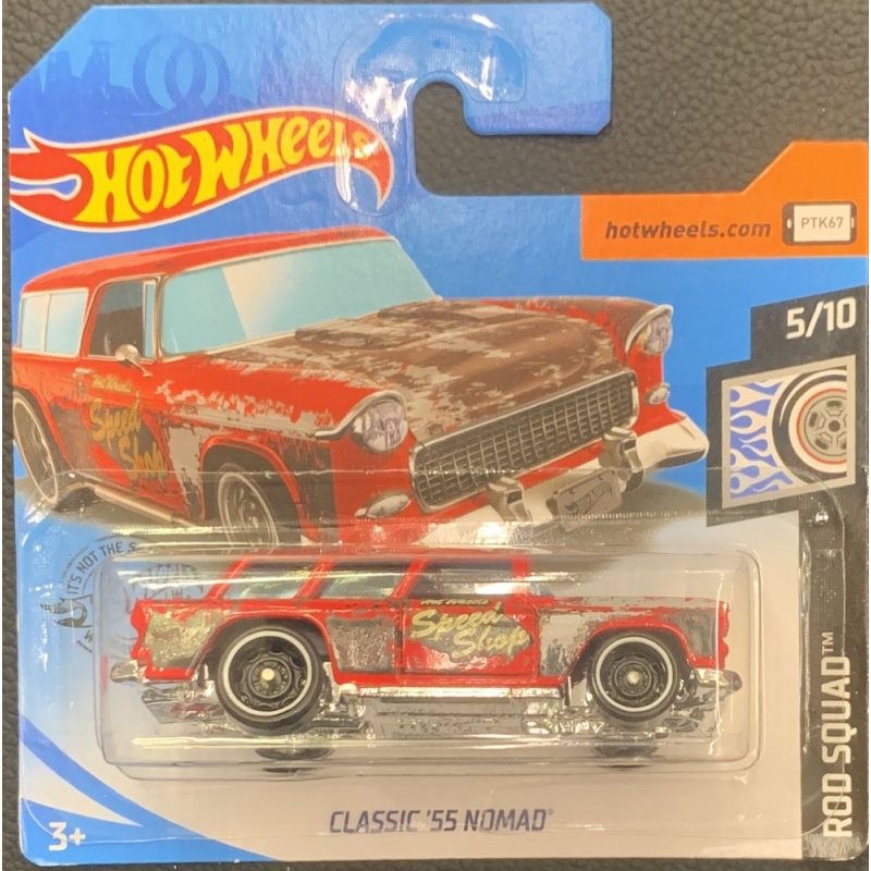 HOT WHEELS - CLASSIC ´55 NOMAD VERMELHO DE 2018 5/10 COM BLISTER PEQUENO