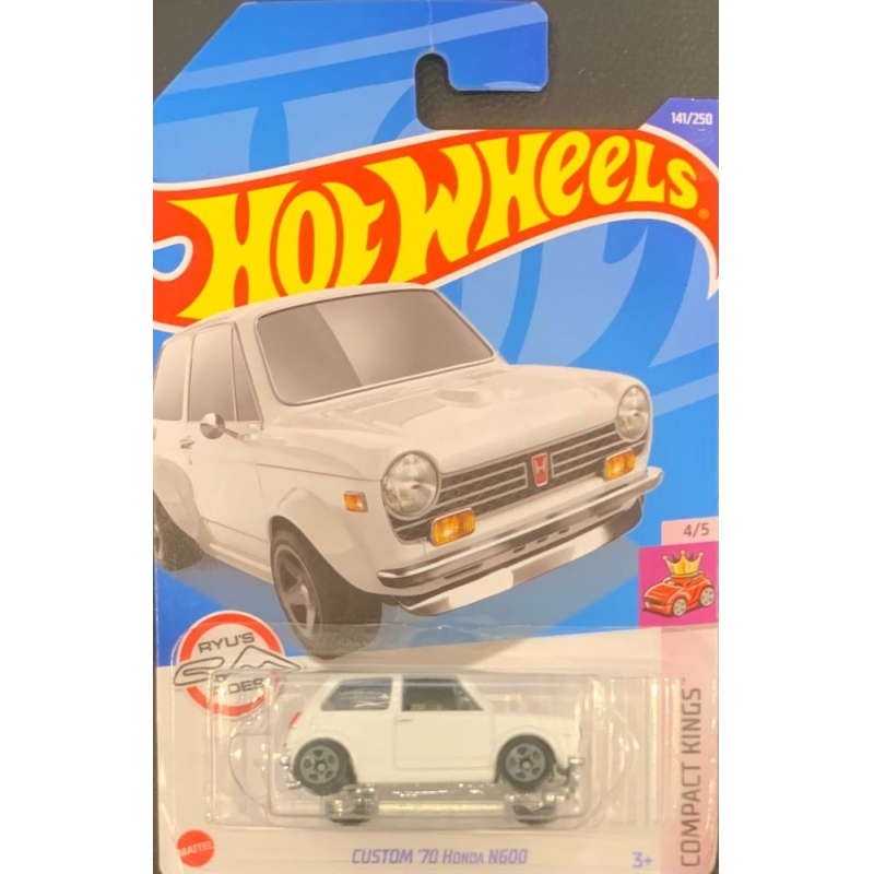 HOT WHEELS - CUSTOM ´70 HONDA N600 BRANCO DE 2021 4/5 COM BLISTER NORMAL