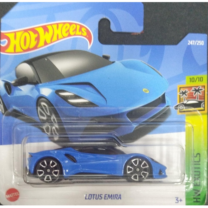 HOT WHEELS LOTUS EMIRA 10/10 2021 AZUL COM EMBALAGEM PEQUENA