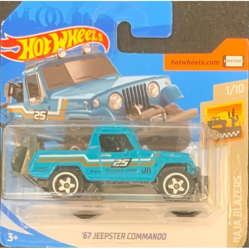 HOT WHEELS - ´67 JEEPSTER COMMANDO VERDE DE 2018 1/10 COM BLISTER PEQUENO