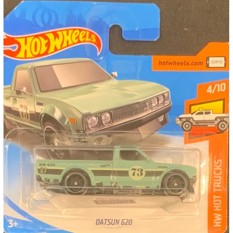 HOT WHEELS - DATSUN 620 VERDE DE 2017 4/10 COM BLISTER PEQUENO