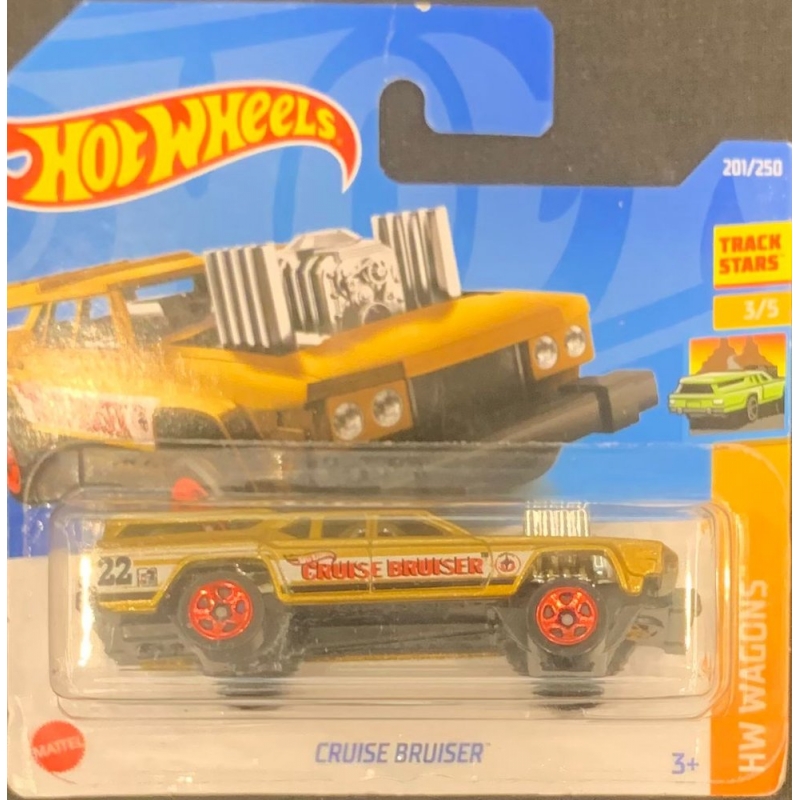 HOT WHEELS - CRUISE BRUISER DOURADO DE 2021 3/5 COM BLISTER PEQUENO