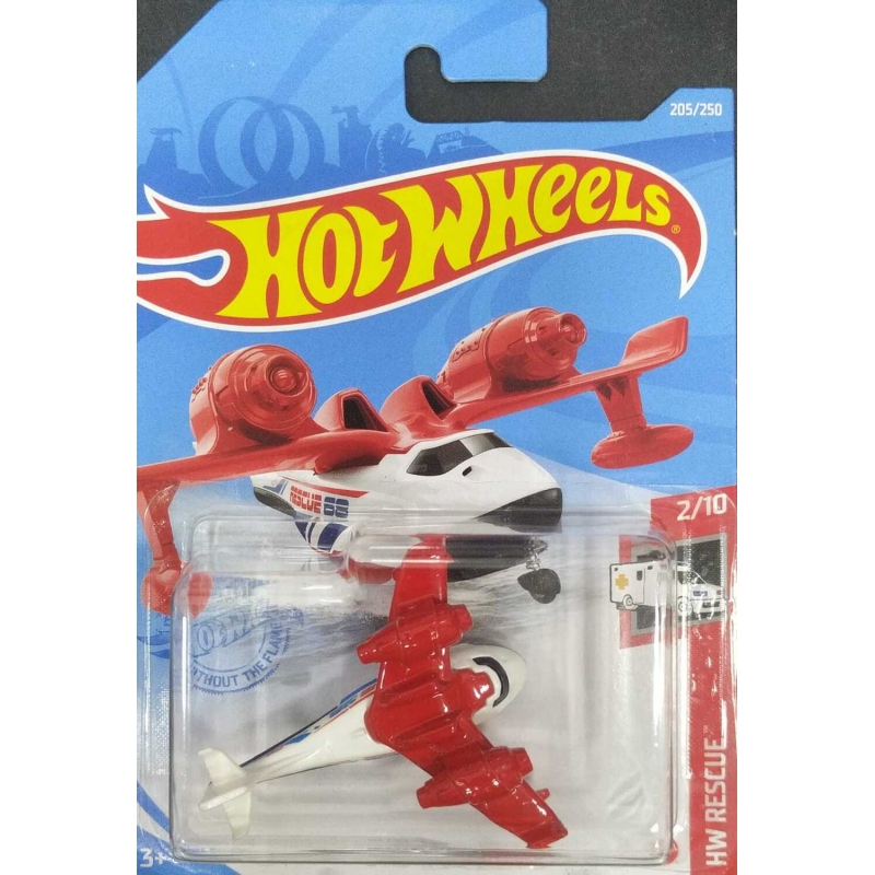 HOT WHEELS-HW RESCUE 2/10WATER BOMBER 2020 VERMELHO COM BRANCO EMBALAGEM NORMAL