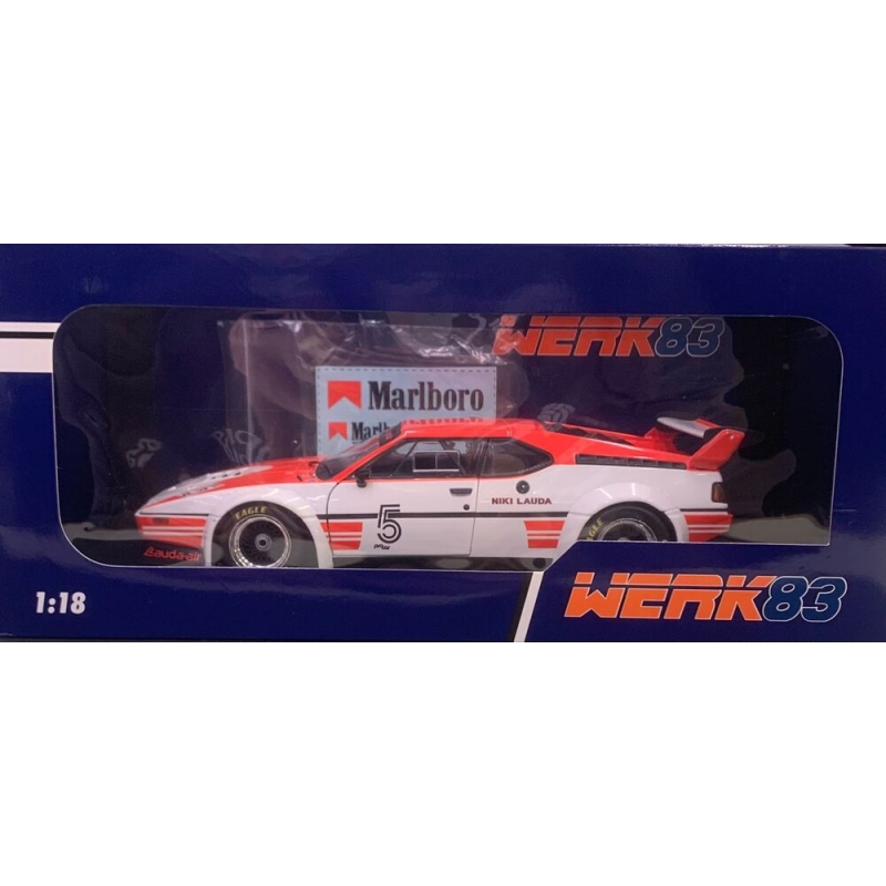 MINIATURA 1:18 WERK83 BMW M1 PROCAR VERMELHA E BRANCA