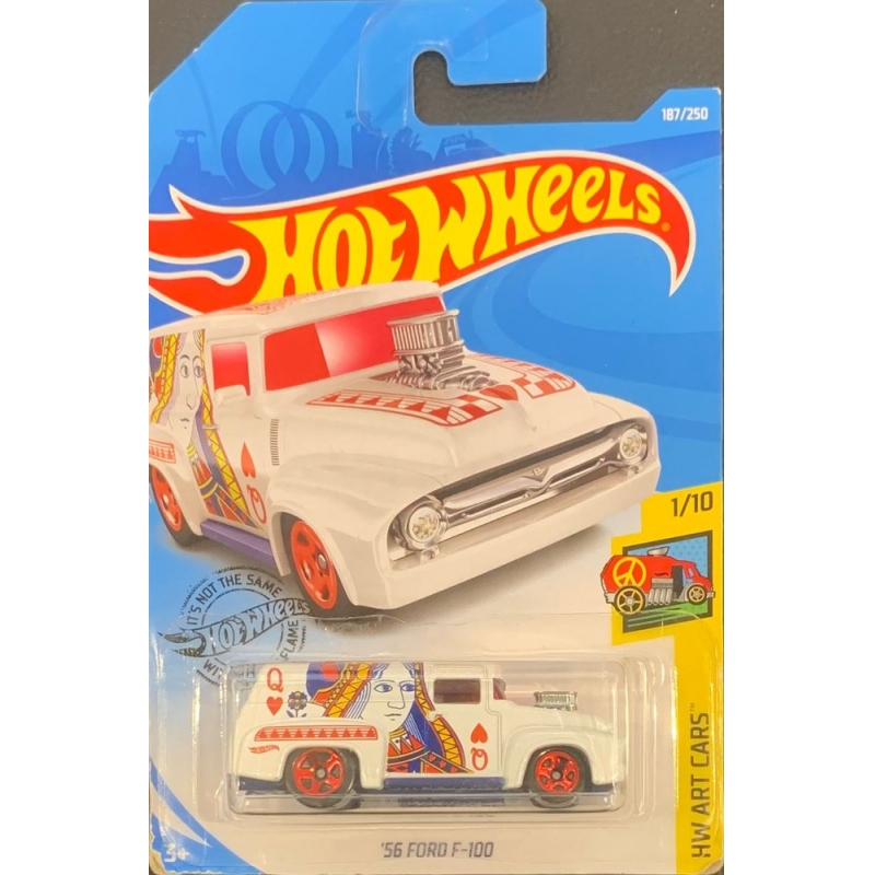 HOT WHEELS - ´56 FORD F-100 BRANCO DE 2018 1/10 COM BLISTER NORMAL