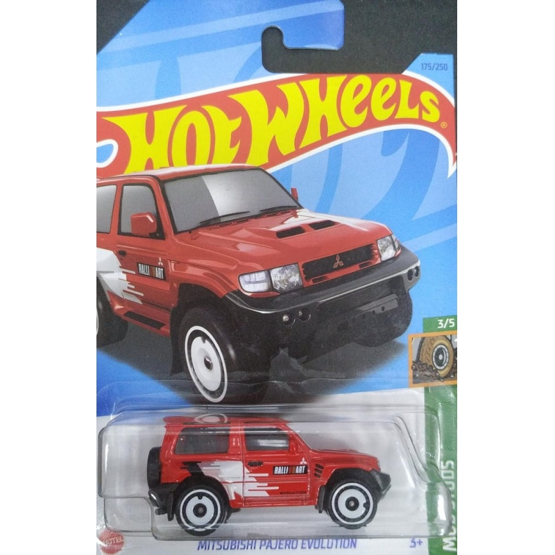 HOT WHEELS MITSUBISHI PAJERO EVOLUTION 3/5 2021 VERMELHO EMBALAGEM NORMAL