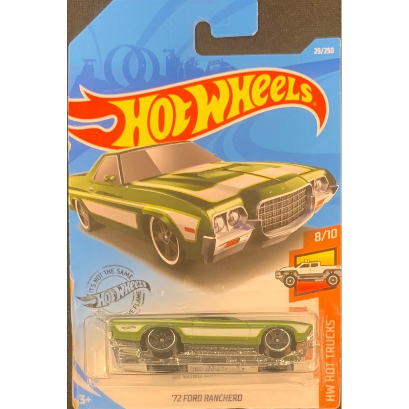 HOT WHEELS - ´72 FORD RANCHERO VERDE DE 2018 8/10 COM BLISTER NORMAL