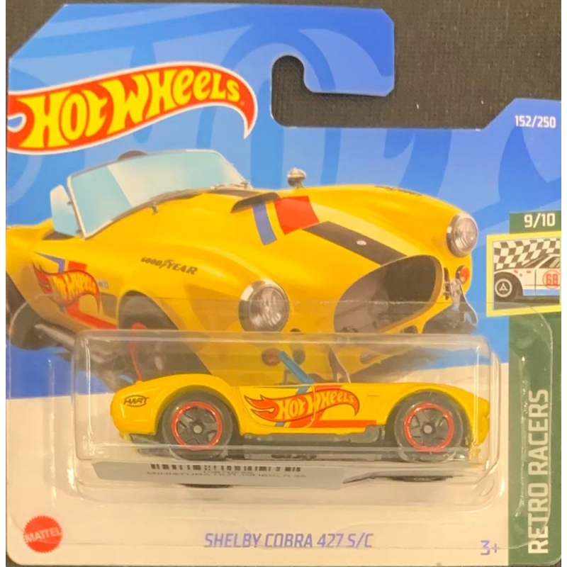 HOT WHEELS - SHELBY COBRA 427 S/C AMARELO DE 2021 9/10 COM BLISTER PEQUENO