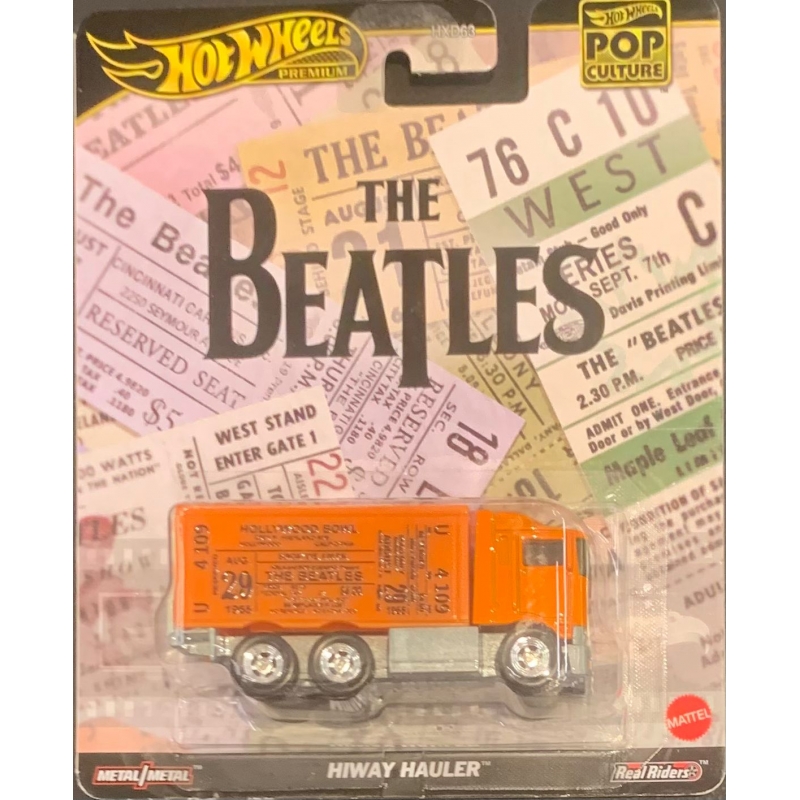 HOT WHEELS - THE BEATLES HIWAY HAULER LARANJA DE 2023 COM BLISTER TEMATICO