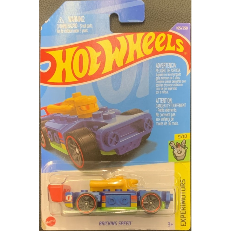 HOT WHEELS BRICKING SPEED 9/10 2021 AZUL COM EMBALAGEM NORMAL