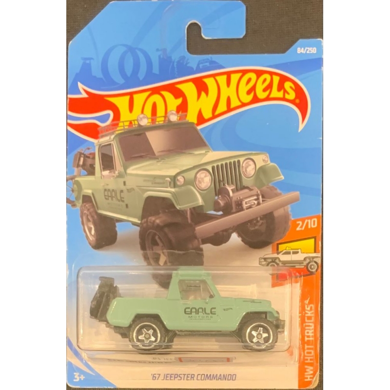 HOT WHEELS - ´67 JEEPSTER COMMANDO VERDE DE 2017 2/10 COM BLISTER NORMAL