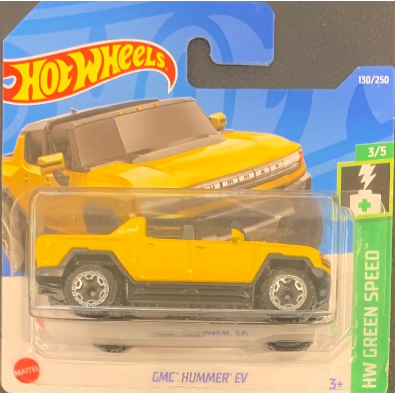 HOT WHEELS - GMC HUMMER EV AMARELA DE 0221 3/5 COMBLISTER PEQIENO