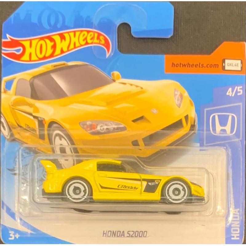 HOT WHEELS - HONDA S2000 AMARELO DE 2018 4/5 COM BLISTER PEQUENO