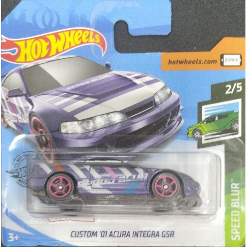 HOT WHEELS CUSTOM 01 ACURA INTEGRA GSR 2/5 ROXO 2018 BLISTER PEQUENO