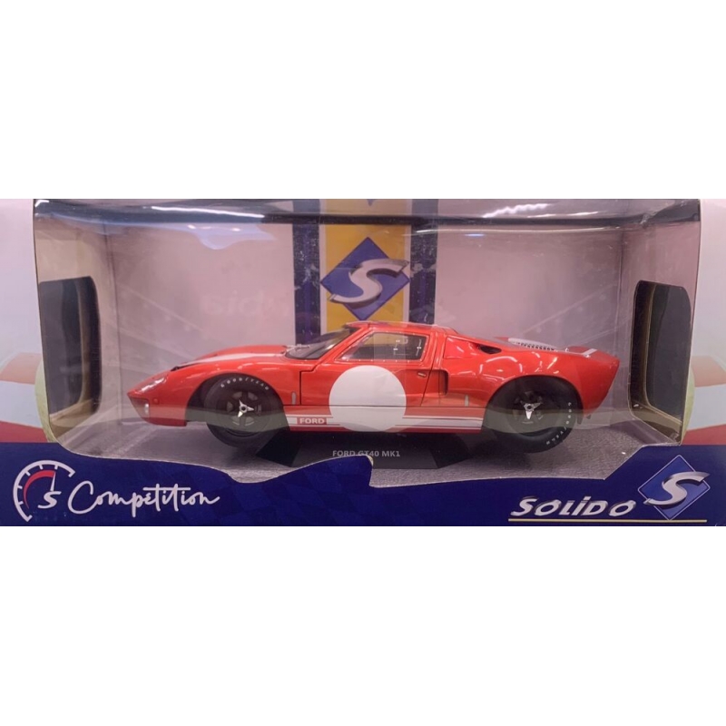 MINIATURA 1:18 SOLIDO COMPETITION FORD GT40 MK1 VERMELHO