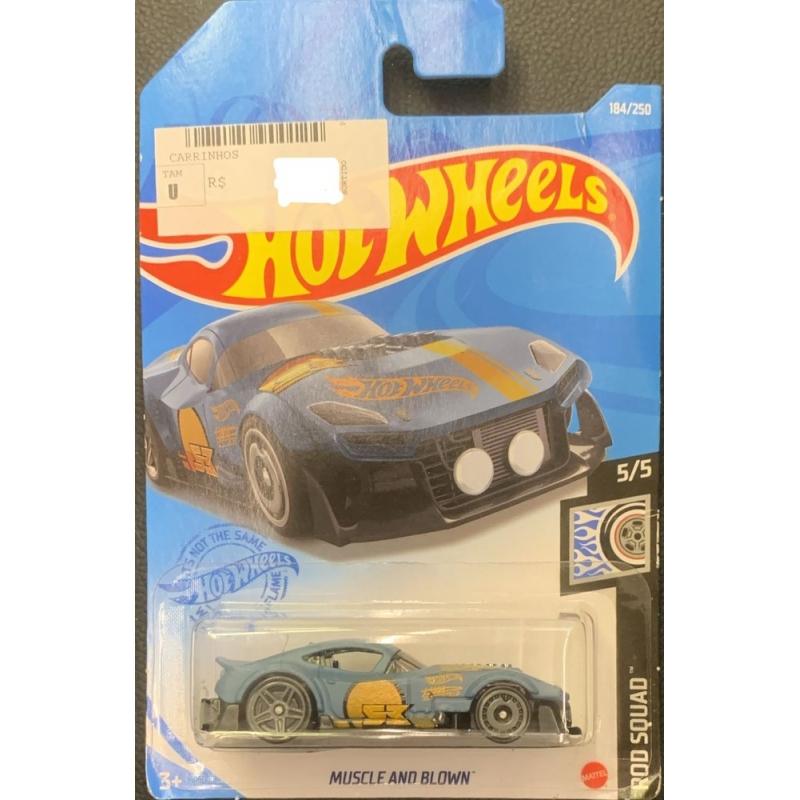 HOT WHEELS MUSCLE AND BLOWN 5/5 2020 AZUL COM EMBALAGEM NORMAL