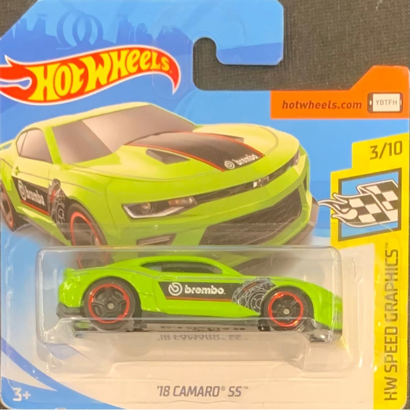 HOT WHEELS - ´18 CAMARO SS VERDE DE 2018 3/10 COM BLISTER PEQUENO