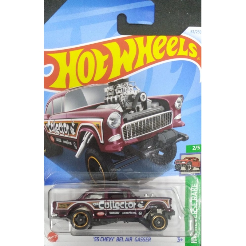 HOT WHELS 55 CHEVY BEL AIR GASSER 2/5 VERMELHO 2021 EMBALAGEM NORMAL