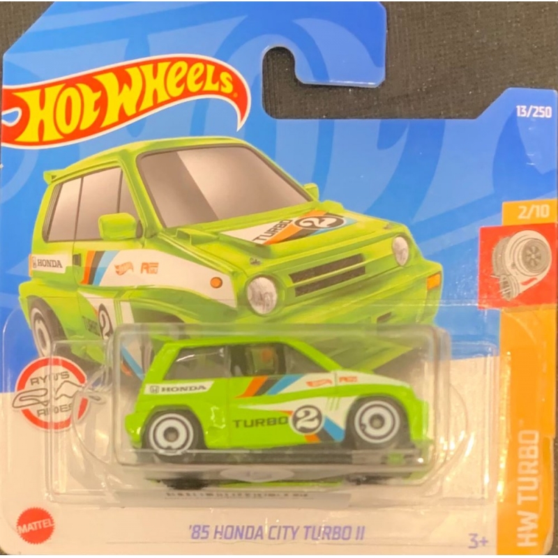 HOT WHEELS - ´85 HONDA CIT TURBO II VERDE DE 2021 2/10 COM BLISTER PEQUENO