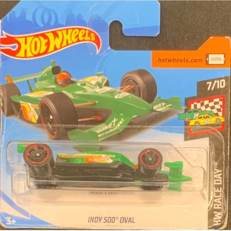 HOT WHEELS - INDY 500 OVAL VERDE DE 2018 7/10 COM BLISTER PEQUENO