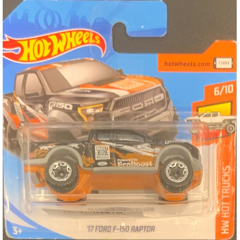 HOT WHEELS - ´17 FORD F-150 RAPTOR PRETO DE 2018 6/10 COM BLISTER PEQUENO