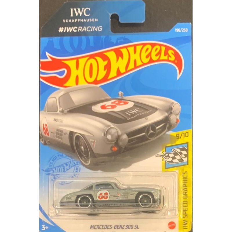 HOT WHEELS - MERCEDES-BENZ 300 SL CINZA DE 2020 9/10 COM BLISTER NORMAL