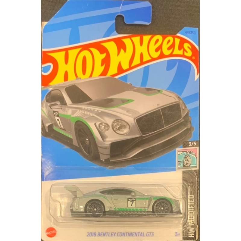 HOT WHEELS - 2018 BENTLEY CONTINENTAL GT3 CINZA DE 2021 3/5 COM BLISTER NORMAL