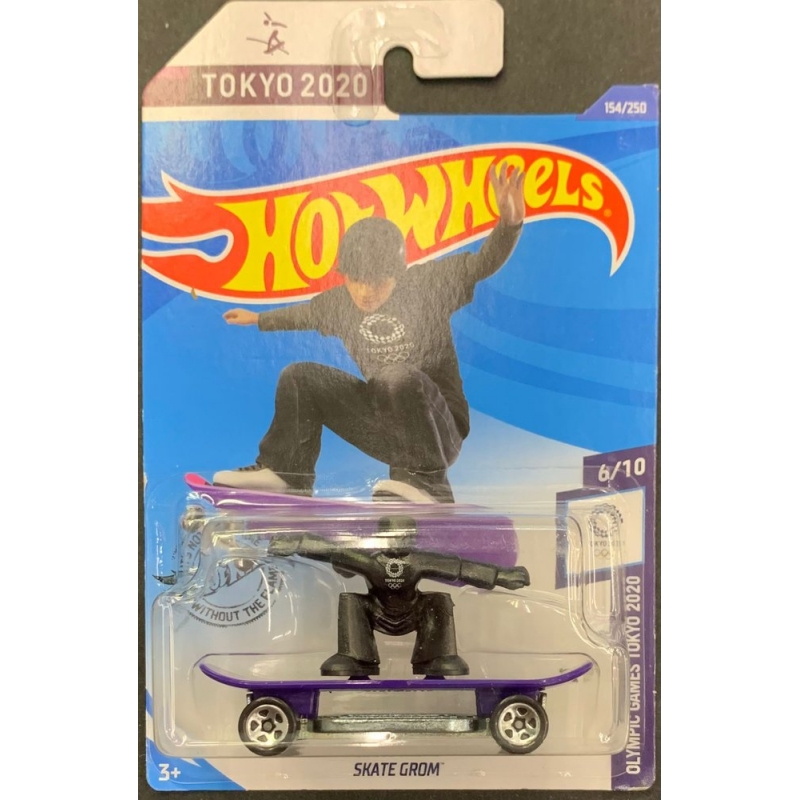 HOT WHEELS - TOKYO 2020 SKATE GROM ROXO DE 2018 6/10 COM BLISTER NORMAL