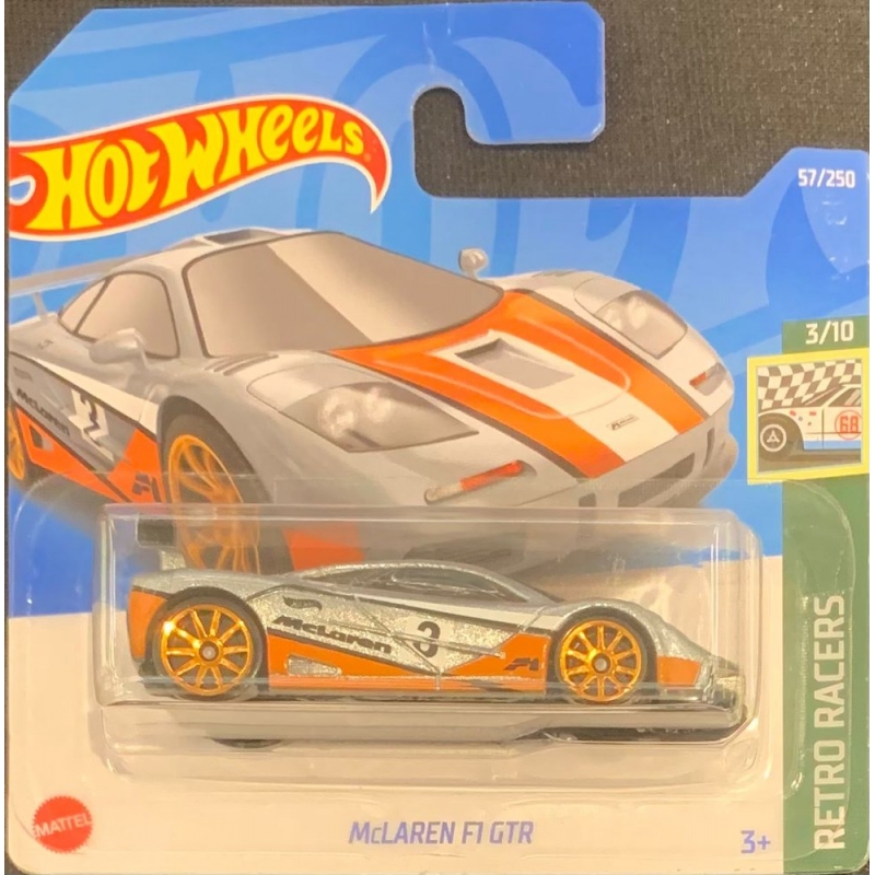 HOT WHEELS - MCLAREN F1 GTR CINZA DE 2021 3/10 COM BLISTER PEQUENO