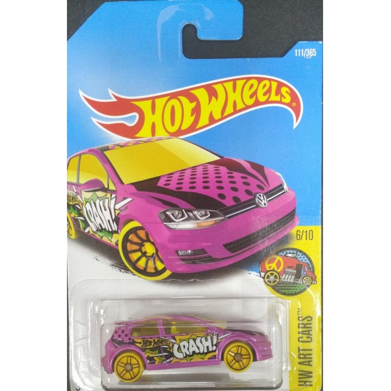 HOT WHEELS VOLKSWAGEN GOLF MK7 6/10 ROXO 2015 BLISTER NORMAL