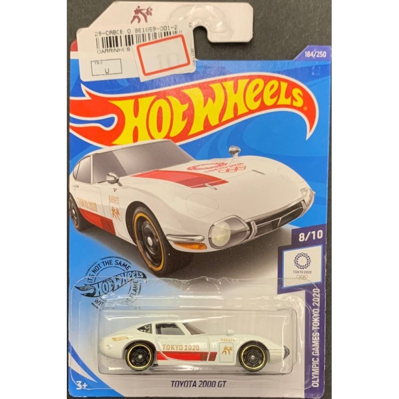 HOT WHEELS - TOKYO 2020 TOYOTA 2000 GT BRANCO DE 2018 8/10 COM BLISTER NORMAL