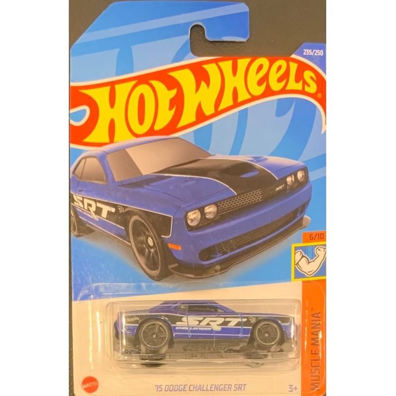 HOT WHEELS - ´15 DODGE CHALLENGER SRT AZUL DE 2021 6/10 COM BLISTER NORMAL