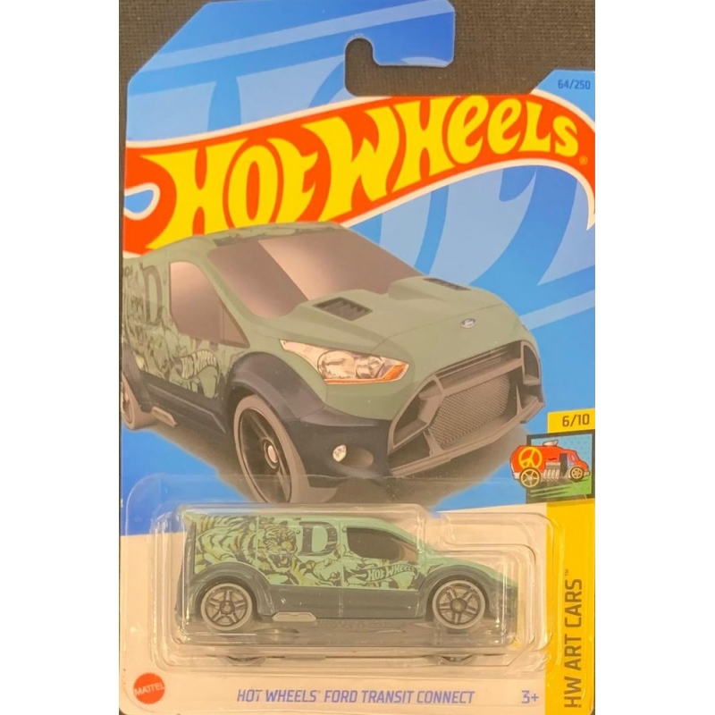 HOT WHEELS - HOT WHEELS FORD TRANSIT CONNECT VERDE DE 2021 6/10 BLISTER NORMAL