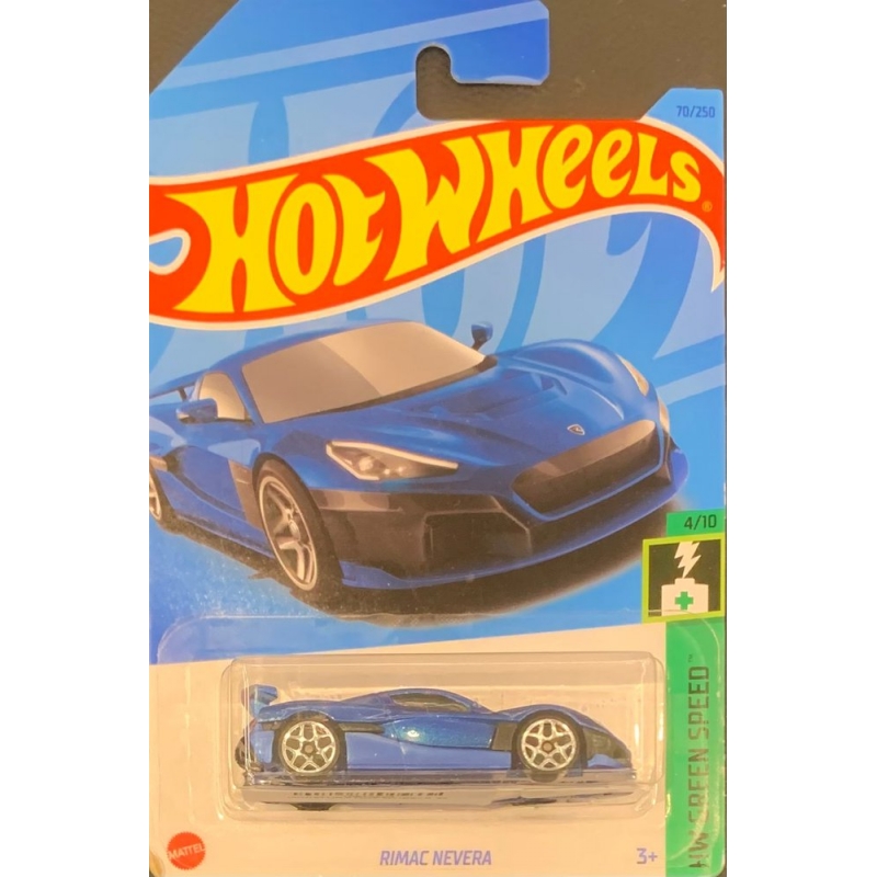 HOT WHEELS - RIMAC NEVERA AZUL DE 2021 4/10 COM BLISTER NORMAL