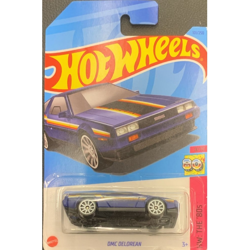 HOT WHEELS DMC DELOREAM 8/10 2021 AZUL COM EMBALAGEM NORMAL