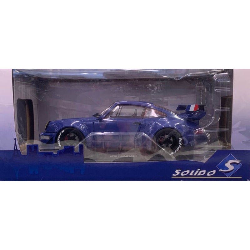 MINIATURA 1:18 SOLIDO PORSCHE 911 RWB CHAMPAGNE AZUL