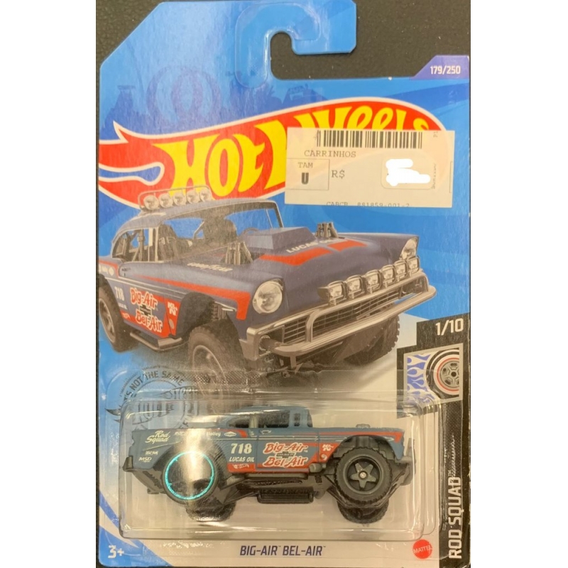 HOT WHEELS - BIG-AIR BEL-AIR AZUL DE 2018 1/10 COM BLISTER NORMAL