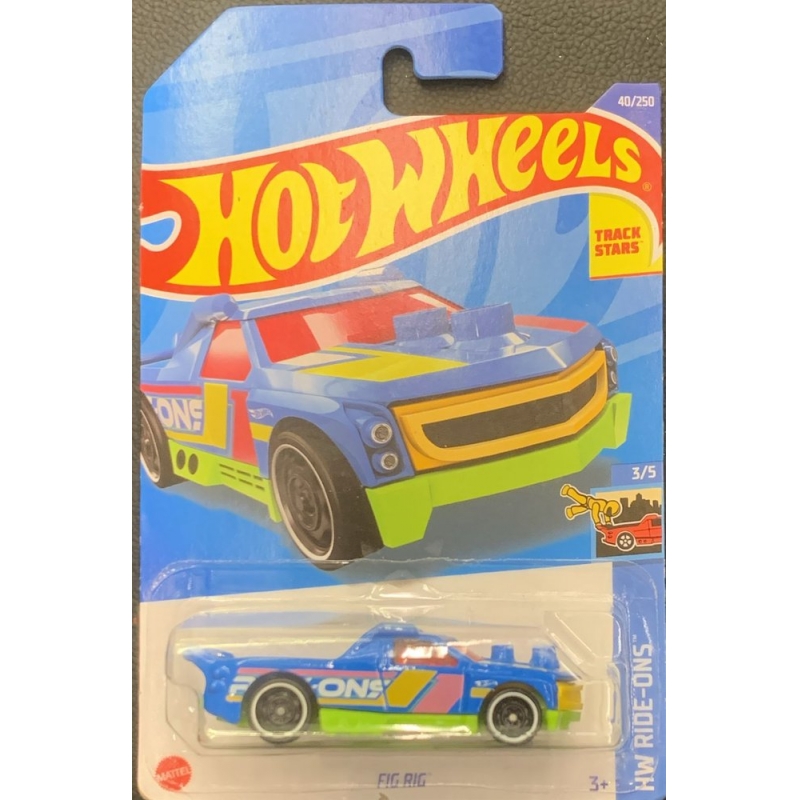 HOT WHEELS FIG RIG 3/5 2021 AZUL COM EMBALAGEM NORMAL