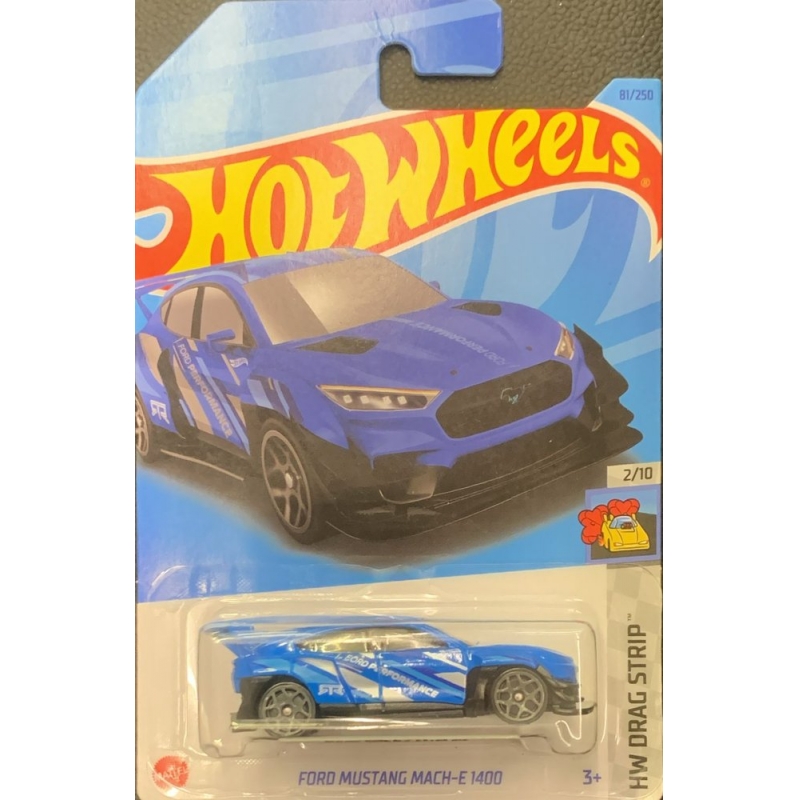 HOT WHEELS FORD MUSTANG MACH-E 1400 2/10 2021 AZUL COM EMBALAGEM NORMAL