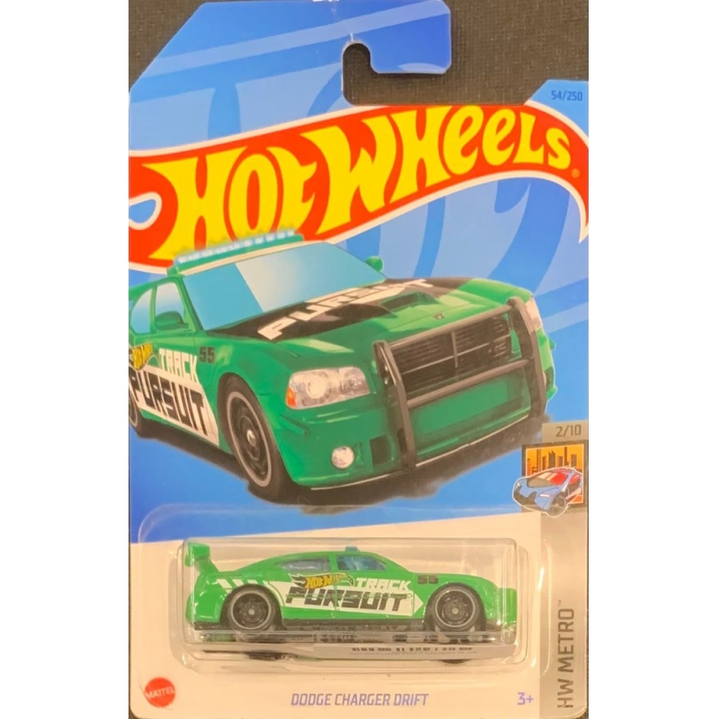 HOT WHEELS - DODGE CHARGER DRIFT VERDE DE 2021 2/10 COM BLISTER NORMAL