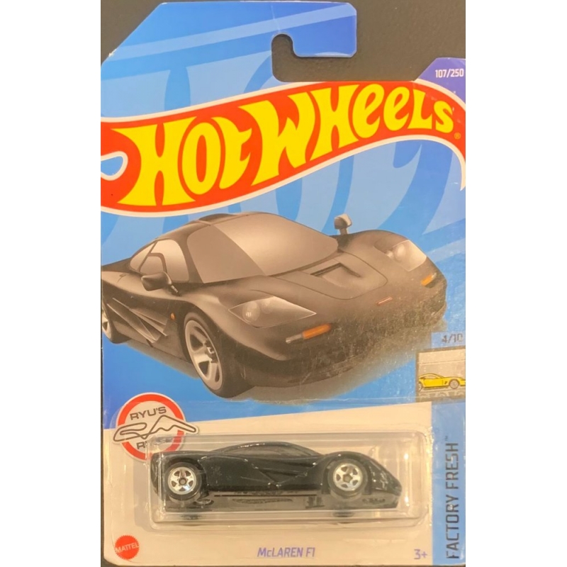 HOT WHEELS - MCLAREN F1 PRETA DE 2021 4/10 COM BLISTER NORMAL