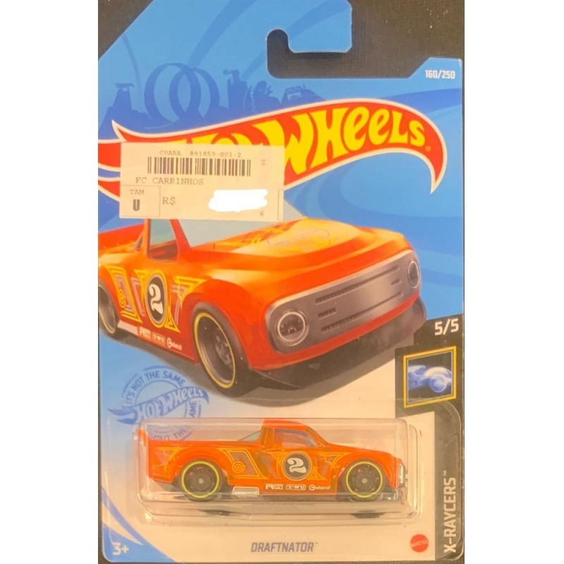 HOT WHEELS - DRAFTNATOR LARANJA DE 2020 5/5 COM BLISTER NORMAL