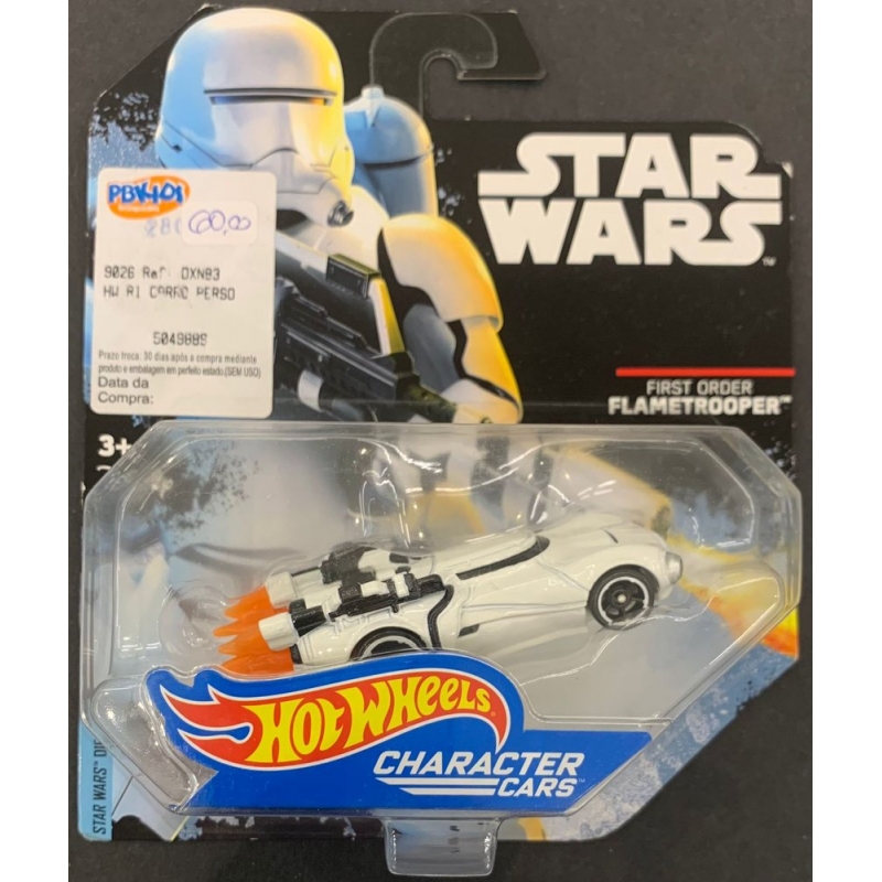 HOT WHEELS - STAR WARS FIRST ORDER FLAMETROOPER DE 2016 COM BLISTER TEMATICO