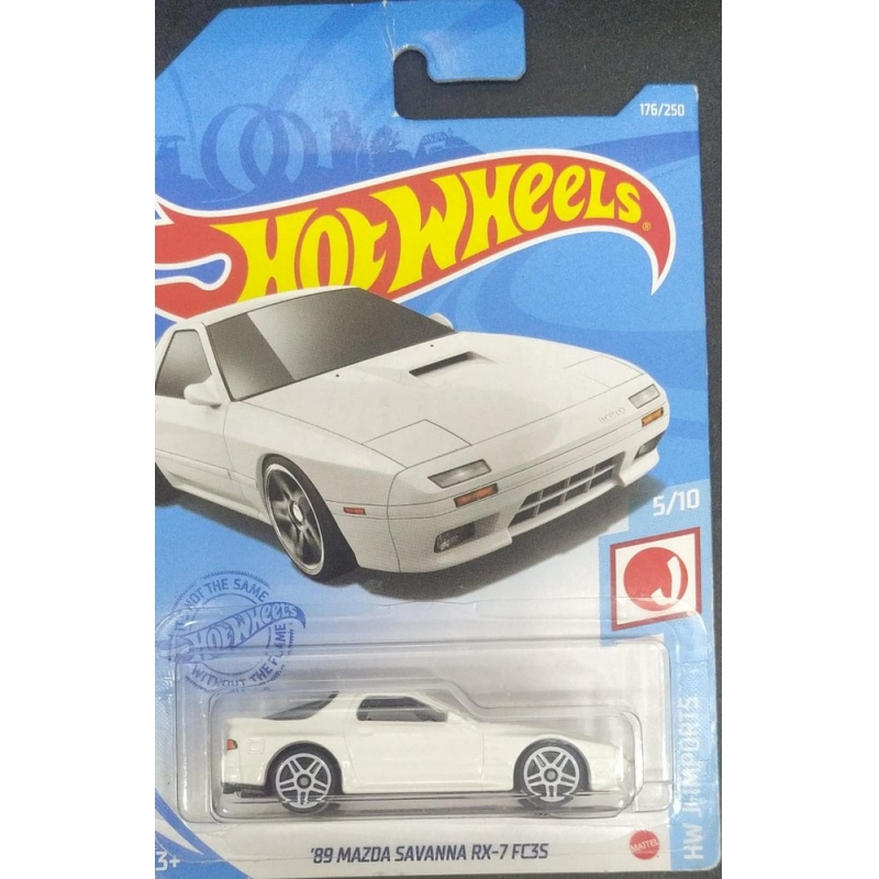 HOT WHEELS 89 MAZDA SAVANNA RX-7 FC35 5/10 BRANCO 2020 EMBALAGEM NORMAL