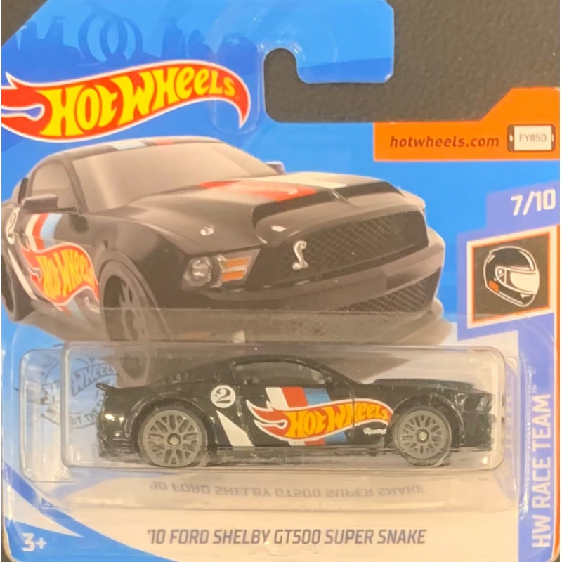 HOT WHEELS - ´10 FORD SHELBY GT500 SUPER SNAKE PRETO DE 2018 7/10 BLISTER PEQUEN